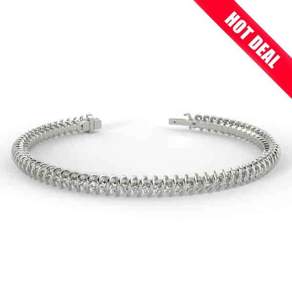 Diamond Tennis Bracelets Tunnel Style
