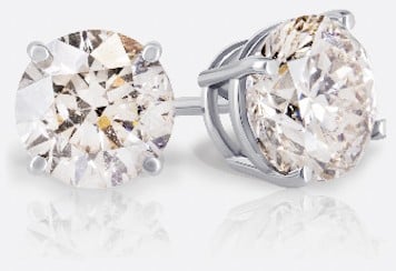 2 Ct Premium Top Diamond Stud Earrings - The Jewelry Exchange