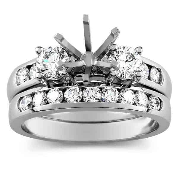 1 Carat Diamond Wedding Semi-Mount Set