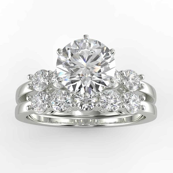 1 Carat Diamond Wedding Semi-Mount Set White Gold