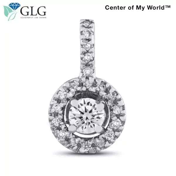 Center of My World - 3/8 Carat Lab Diamond Pendant in 14k Gold