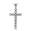 1/5 carat Diamond Cross Pendant in Silver