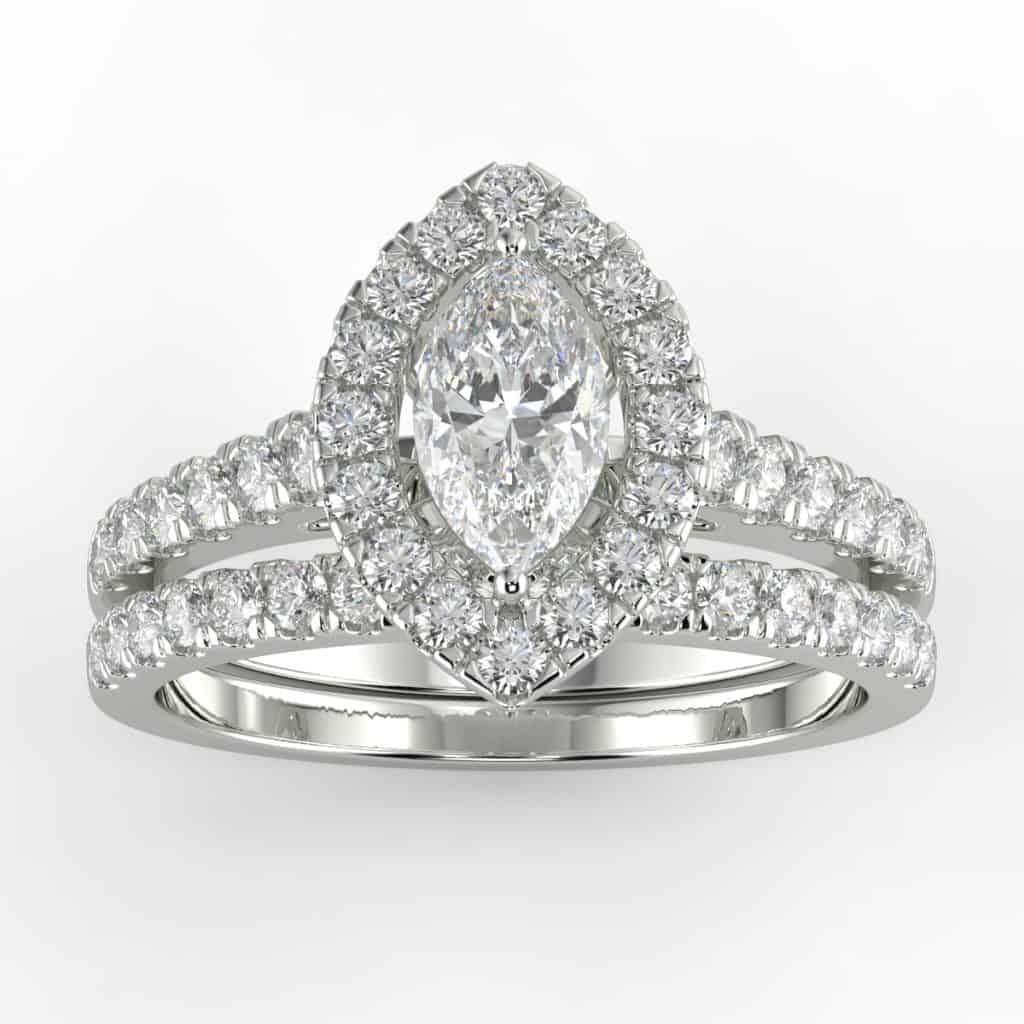 1 1/5 Carat Halo Bridal Set *With Center Diamond*