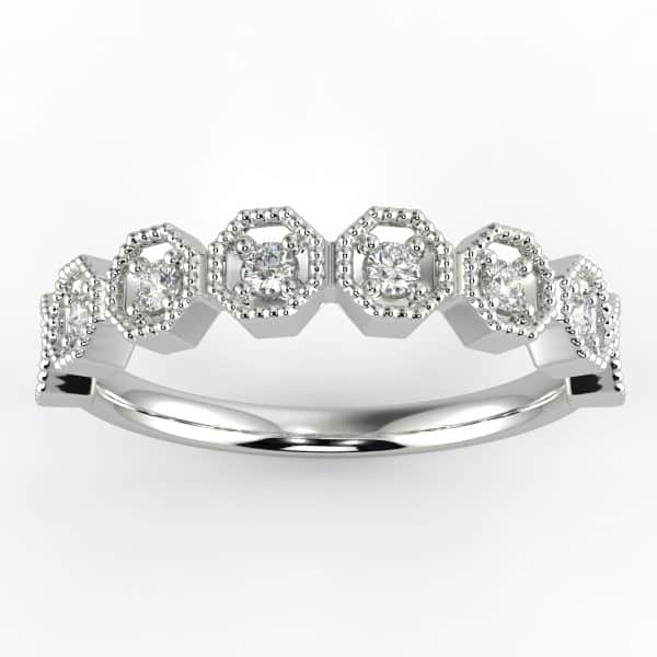 Stackable diamond anniversary ring