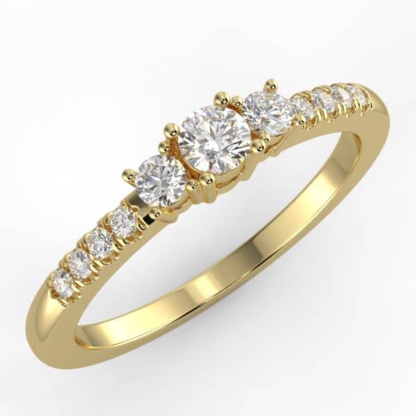 1/5ct Diamond 3-Stone Ring