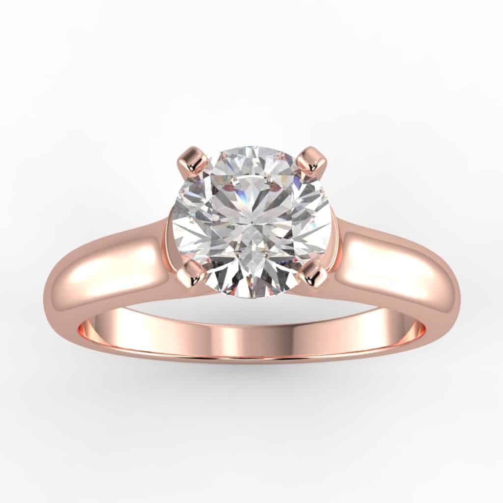 Solitaire Mount in 14K Gold - The Jewelry Exchange | Direct Diamond ...