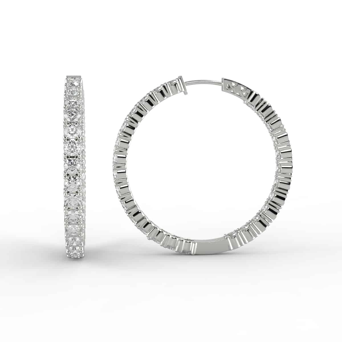 5 Carat Diamond Hoop Earrings - The Jewelry Exchange | Direct Diamond ...