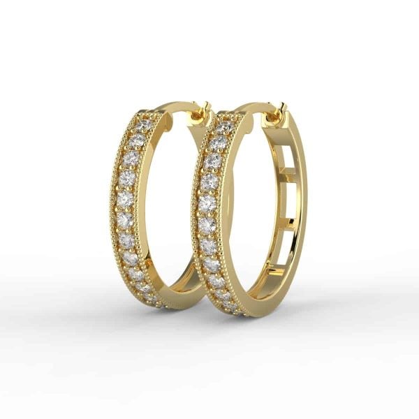 1/2 Carat Diamond Hoop Earrings - The Jewelry Exchange | Direct Diamond ...