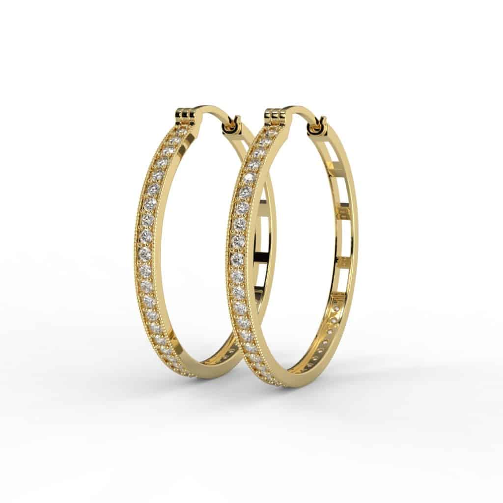 1 Carat Diamond Hoop Earrings - The Jewelry Exchange | Direct Diamond ...