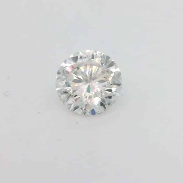 0.72 Carat Round EGL Natural Diamond H-I2 Good symmetry, Very Good polish.