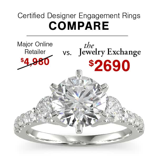 Certified 1 Carat Engagement Ring In 14K Gold - The Jewelry Exchange