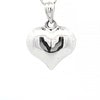 Heart Charm in 14K White Gold
