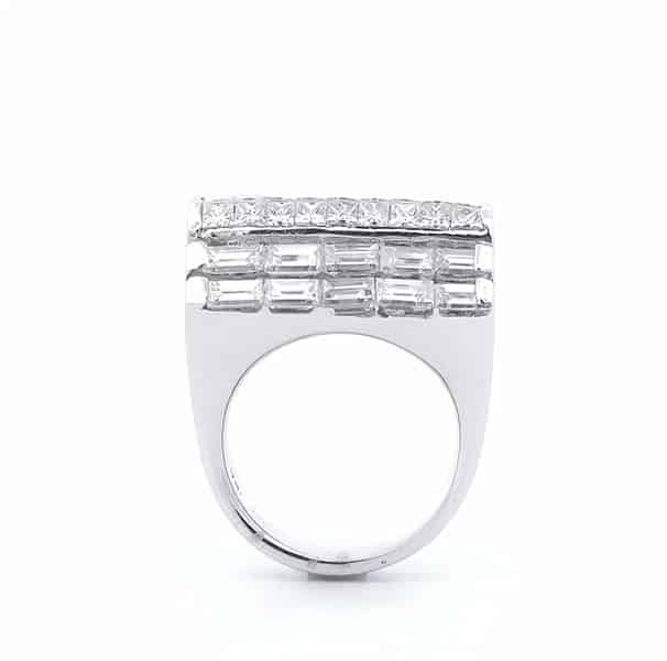 5 3/4 Carat Designer Lady's Ring in 18K White Gold