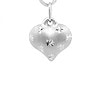 Small Satin Heart Charm in 14K White Gold