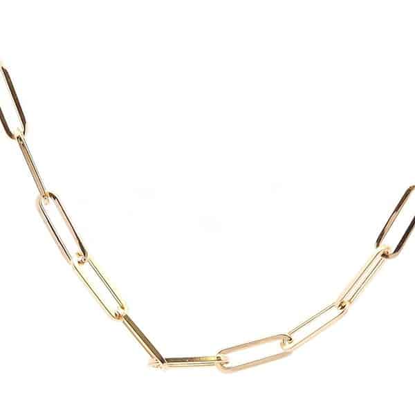 18" Paperclip Chain in 14k Yellow Gold