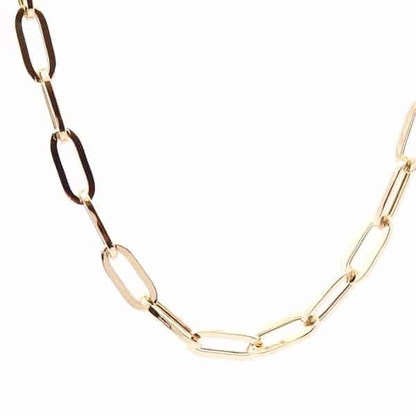 20" Paperclip Chain in 14k Yellow Gold