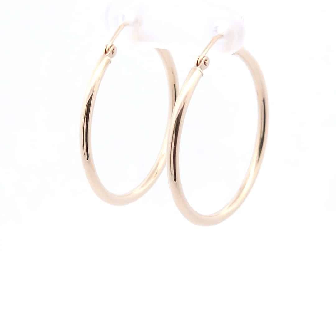 Medium Hoop Earrings in 14k Yellow Gold