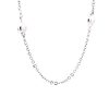 9" Heart Anklet in 14k White Gold