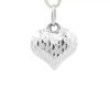 Puffed Heart Charm in 14K White Gold