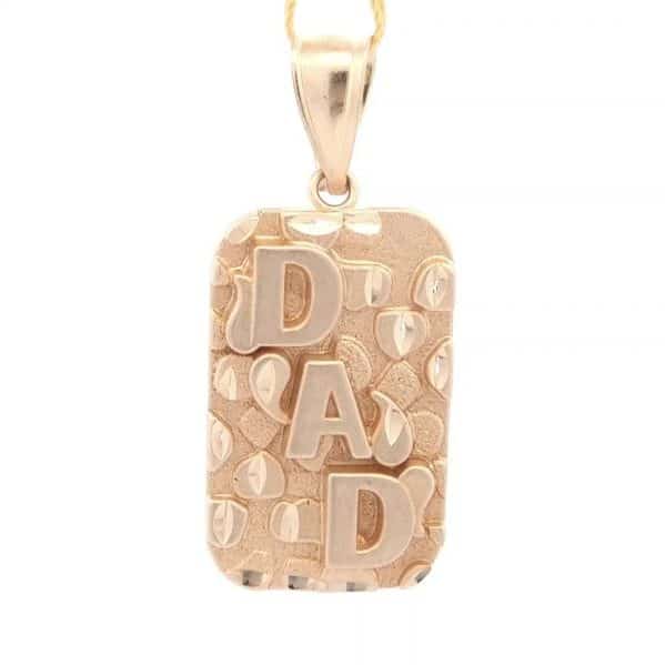 "DAD" Charm in 14K Yellow Gold