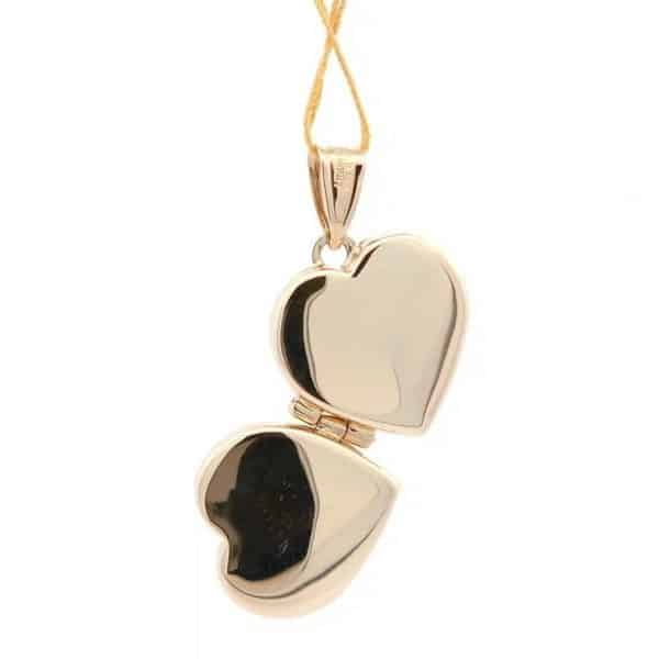 Small Heart Locket in 14K Yellow Gold