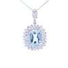 5 Carat Aquamarine Pendant in 18K White Gold