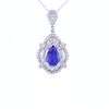 3 3/4 Carat Tanzanite Pendant in 18K White Gold