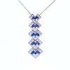 1 Carat Sapphire Necklace in 18K White Gold