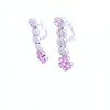 Designer Pink Sapphire Earrings in 18K White Gold