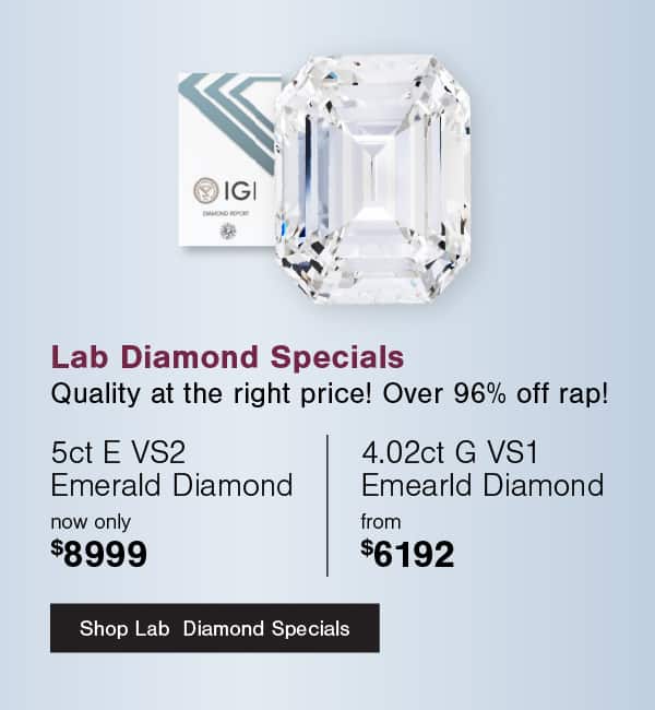Lab Grown Diamond Sales & Specials