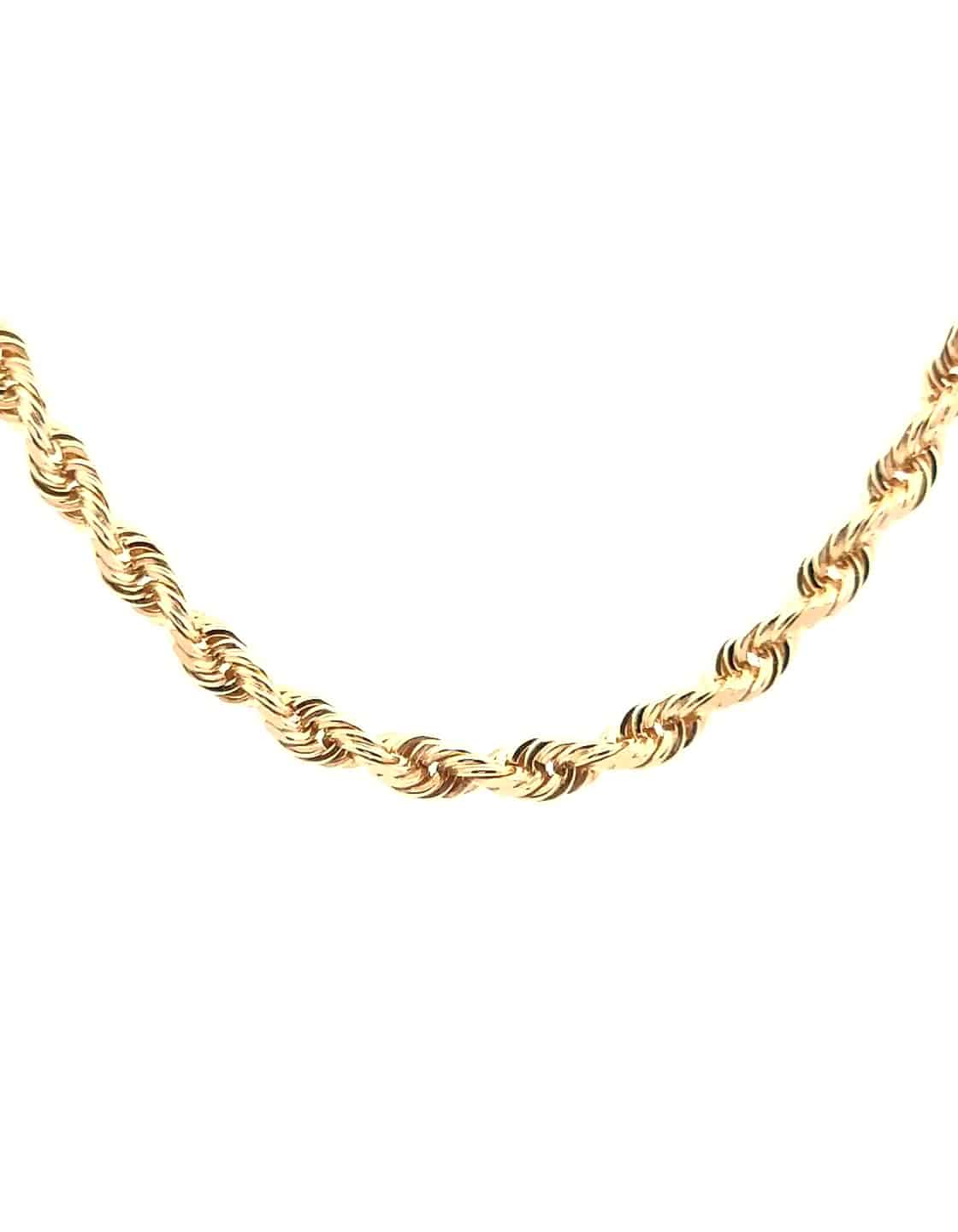 Men's Rope Chain in 14K Gold