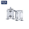 EGL Certified Emerald Diamond Studs 0.53ct F-VS2