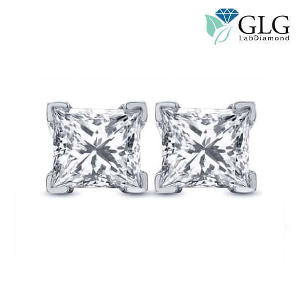 1ct Lab Grown Diamond Princess Studs