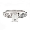 1 1/4 Carat Diamond Emerald Engagement Ring GIA Certified 1 1/4 Carat Diamond Emerald Engagement Ring GIA Certified