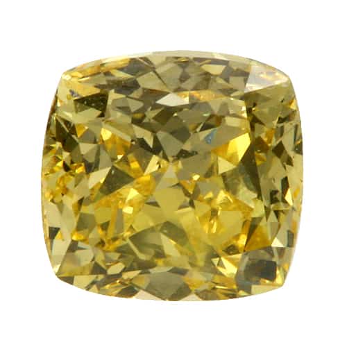 1 Carat Cushion Yellow Diamond