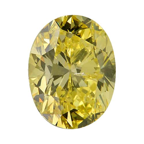 1 Carat Oval Yellow Diamond VVS2 GIA Certified