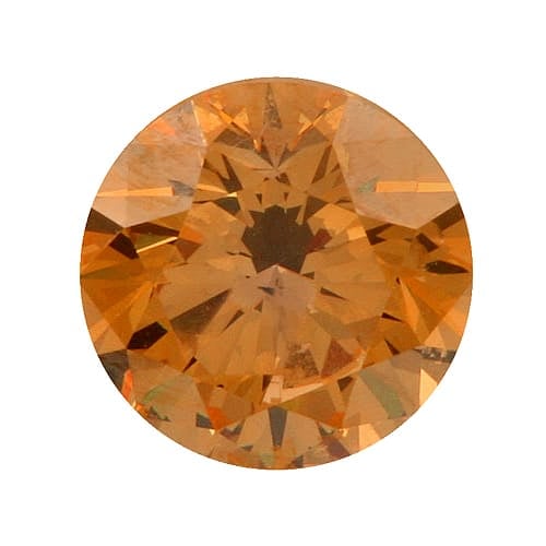 1/2 Carat Round Orange Diamond GIA Certified