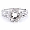 Krizanti 1 1/2 ct Halo Semi Mount Ring in 18K Gold