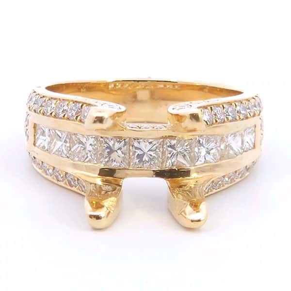 Krizanti 2 1/4 ct Semi Mount Ring in 18K Gold