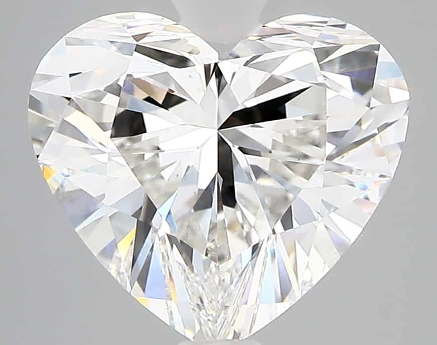 2.02 Carat Heart GIA Natural Diamond F-vs2, Good symmetry, Very Good polish.
