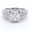 Krizanti 1 1/3 ct Halo Semi Mount Ring in 18K Gold