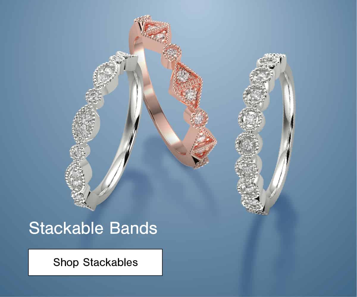 stackable anniversary and wedding bands