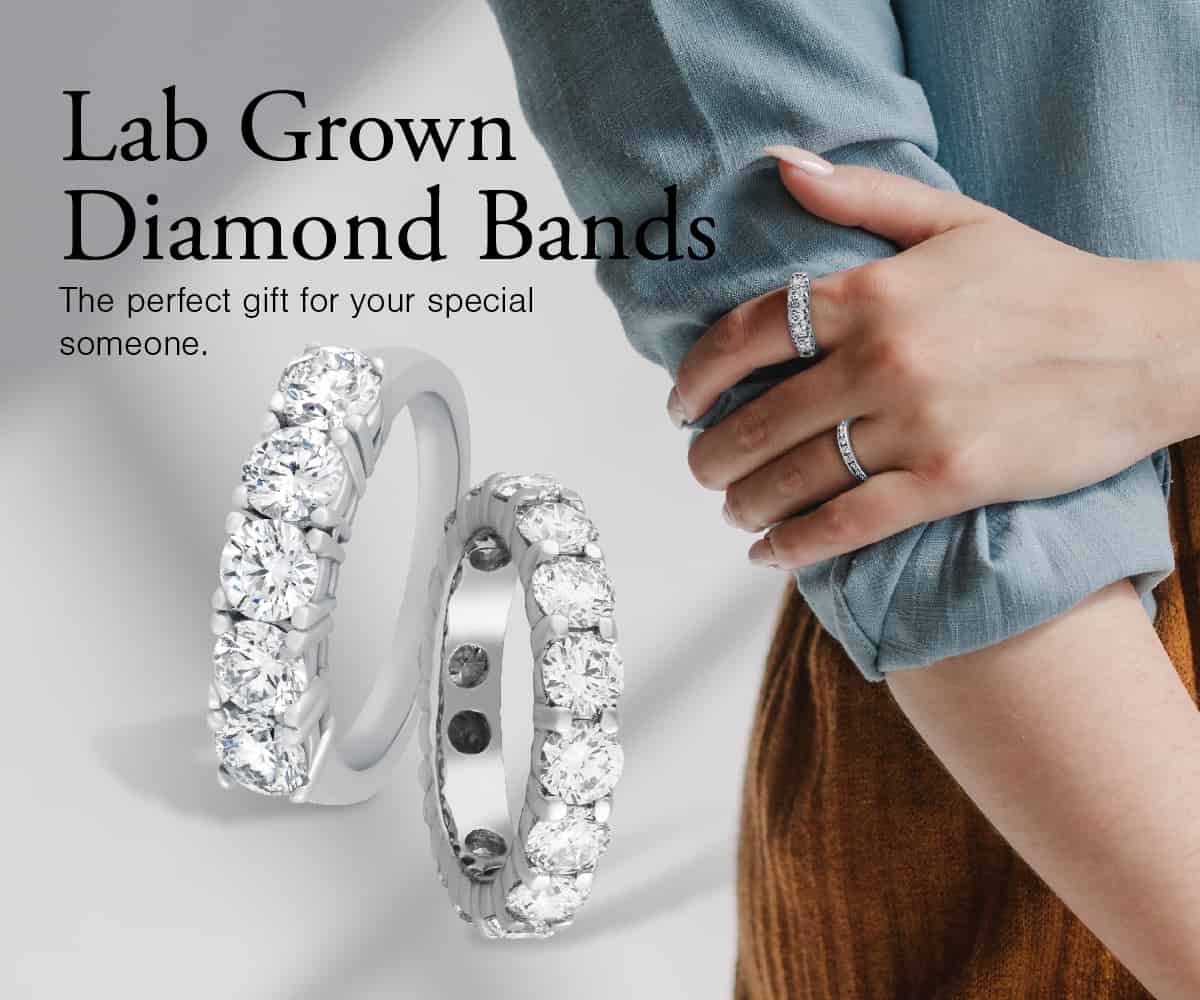 lab grown diamond anniversary and wedding bands
