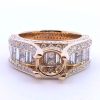 Krizanti 3 1/2 ct Hidden Halo Semi Mount Ring in 18K Gold