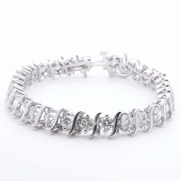 12ct Lab Diamond Tennis Bracelet S-Link Style