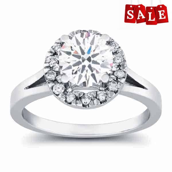 1/5 Carat Lab Diamond Halo Semi Mount