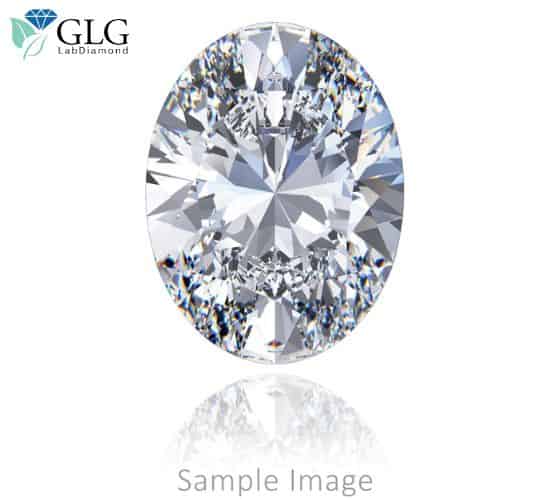 Certified Lab 1ct Oval SI2 D Loose Diamond