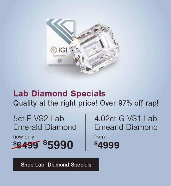 lab grown diamond specials