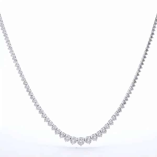 14 ct Lab Diamond 3-Prong Necklace