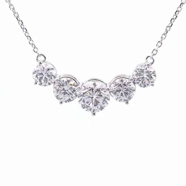 5 ct 5-Stone Lab Diamond Necklace